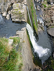 Waterfall and cliff