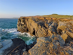 Waves and cliffs