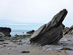 Inclined rock formation