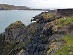 Lichen-covered rocks