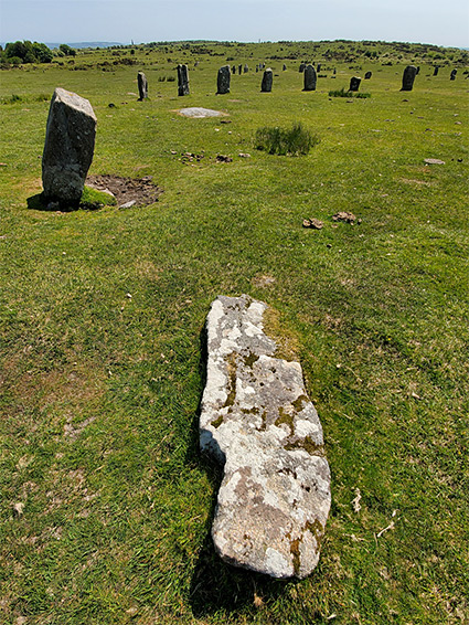 Fallen stone - part of the northern circle, the Hurlers