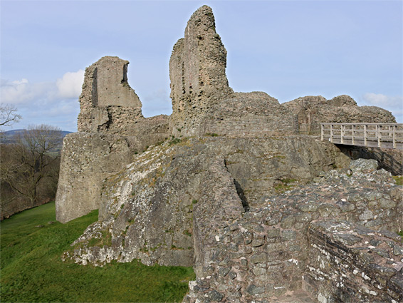 Cliff below the inner ward