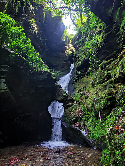 The waterfall, arch and pool