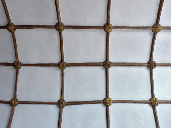 Wooden vaulting in the roof of the chancel