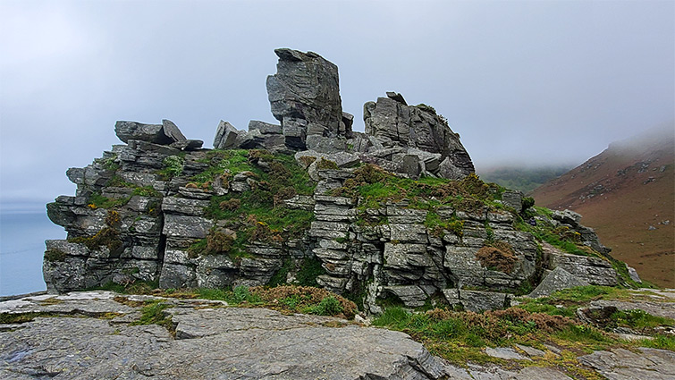 Angular rock formation