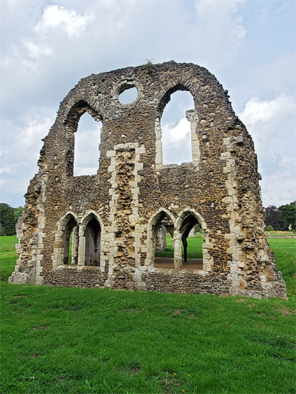 South wall of the west range